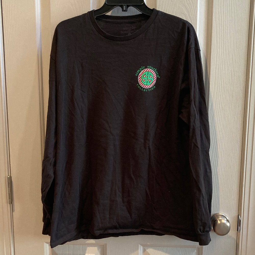 GUC Simply Southern Black Long-Sleeve Christmas Tee